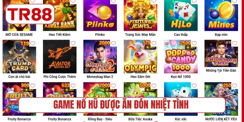 Game nổ hũ được ăn đón nhiệt tình